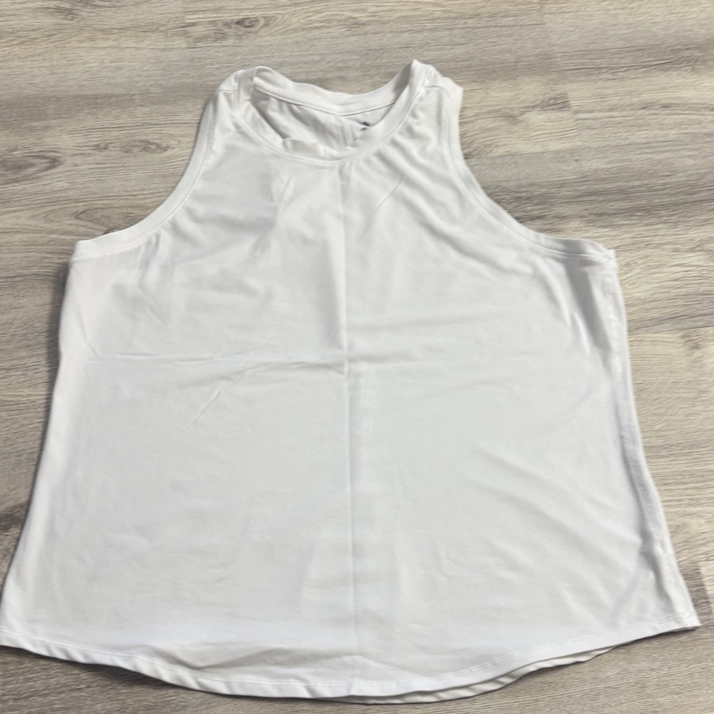 All in Motion White Tank Top